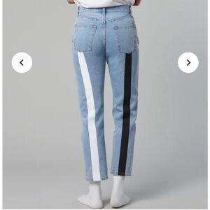 Still Here Tate Jean Vintage Blue Black and White Stripe